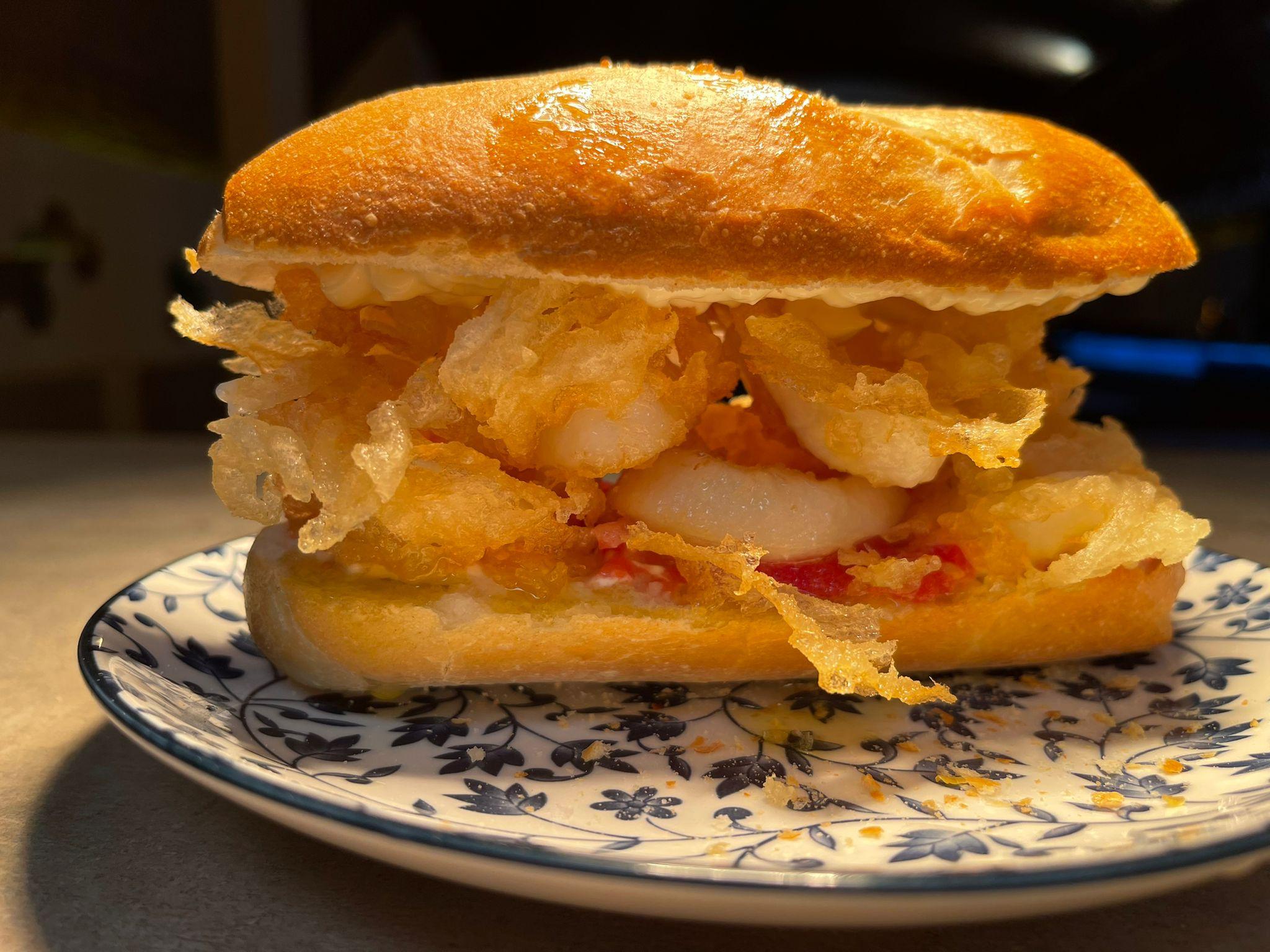 bocata de calamares pan frito